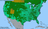 National distribution map
