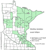 Minnesota county distribution map